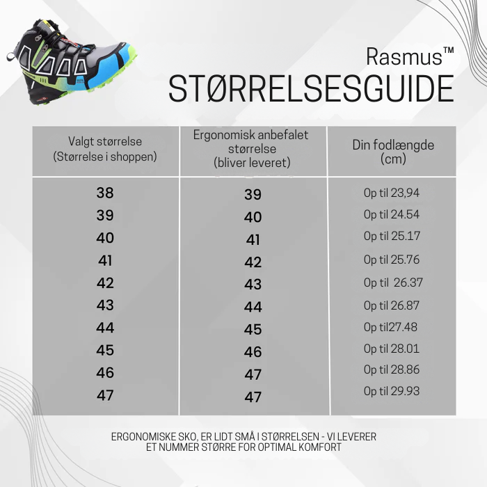 Rasmus - Ergonomiske, ortopædiske vandresko til vinter